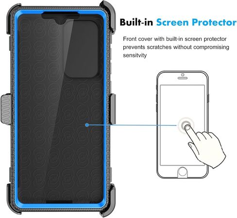 Njjex for Moto G Stylus 5G 2024 Case, for Motorola G Stylus 5G 2024 Phone Holster, [Nbeck] Shockproof Heavy Duty Built-in Screen Protector Rugged Swivel Belt Clip Kickstand Hard Shell Cover [Green] in Kuwait