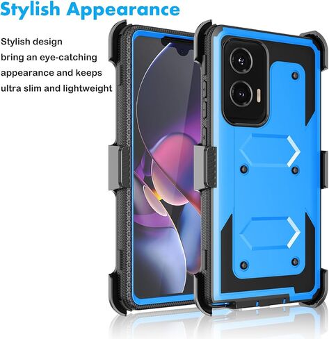 Njjex for Moto G Stylus 5G 2024 Case, for Motorola G Stylus 5G 2024 Phone Holster, [Nbeck] Shockproof Heavy Duty Built-in Screen Protector Rugged Swivel Belt Clip Kickstand Hard Shell Cover [Green] in Kuwait