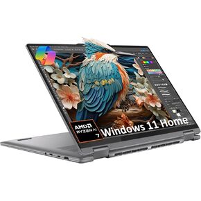 Lenovo Yoga 7 7i 2-in-1 Laptop (16 "FHD+ Touchscreen ، AMD Ryzen 7 8840HS (Beat I7-1355U) ، RAM 16GB ، 1TB SSD ، IST Precision Pen) ، AI PC ، Backleit ، Vhod Ir Webcam ، Win 11 المنزل ، القطب الشمالي الرمادي