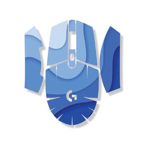 جلد الألياف الكربونية المتوافقة مع Logitech G305 Lightspeed - Papercraft Blue - Premium 3M Vinyl Protction Wrap Cover - من السهل تطبيق | مصنوع في الولايات المتحدة الأمريكية من قبل Mayyskins