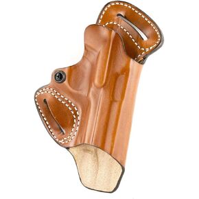 Desantis Small of Back (S.O.B.) OWB Gun Holster - الحافظات الجلدية للمسدسات ، تناسب طرازات 1911 قياسية 3 "-5" ، من Colt ، S&W ، Sig Sauer ، Ruger ، Kimber ، Springfield ، & others - Draw Right Hand Draw ، Tan