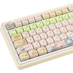 142 Keys Burple Keycaps ، moa profile keycaps Round Bunny keycaps pbt keycaps ، keycaps compan
