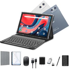 Android 14 Tablet ، 10 بوصة أقراص مع لوحة مفاتيح ، حالة ، 64 جيجابايت من ذاكرة الوصول العشوائي ، ذاكرة الوصول العشوائي 8 جيجا بايت (TF 1 تيرابايت) ، معالج ثماني النواة ، كاميرا مزدوجة 13 ميجابكسل ، واي فاي 6 ، 1280x800 IPS HD شاشة اللمس ، BT 5.0 ، GPS 700