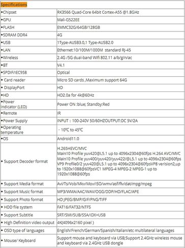 8K Android TV Box، 8GB RAM 128GB ROM يدعم 1000M LAN ثنائي النطاق WiFi 2.4G/5G، 8K/6K/4K HDR10 3D Smart TV Box in Saudi Arabia