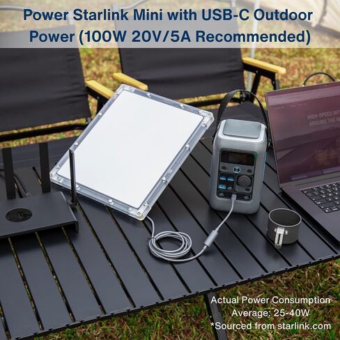 DC Male to DC Female Power Adapter Cable for Starlink Mini, Support 100W 20V/5A PD Input, Waterproof Barrel Jack for Outdoor Use in Kuwait