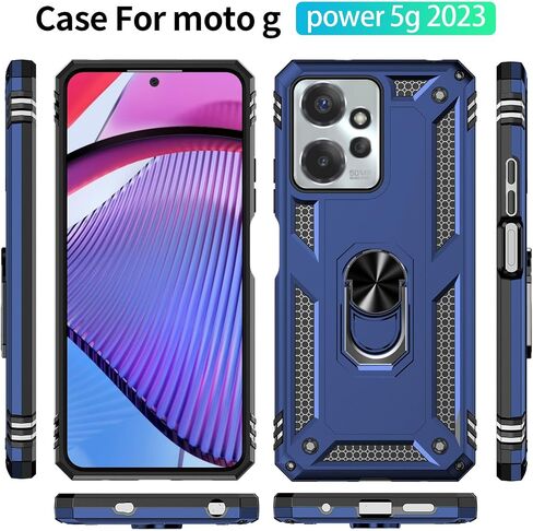 for Moto G Power 5G 2023 Case, Moto G Power 2023 Case with HD Screen Protector, Military Grade Protective Cases with Ring for Moto G Power 5G 2023 (Red) in Kuwait