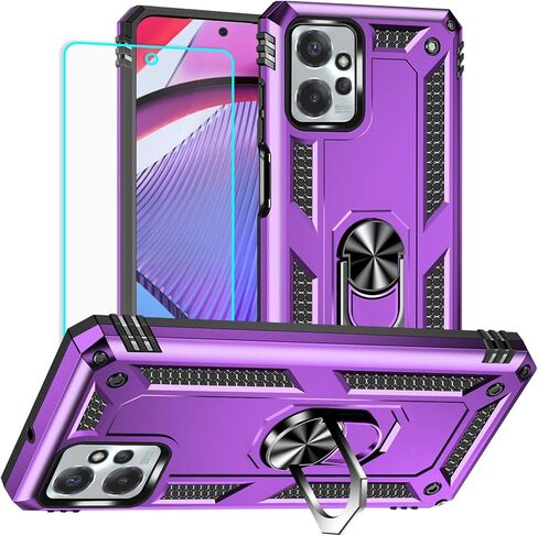 for Moto G Power 5G 2023 Case, Moto G Power 2023 Case with HD Screen Protector, Military Grade Protective Cases with Ring for Moto G Power 5G 2023 (Red) in Kuwait
