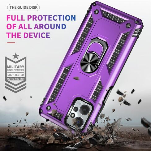 for Moto G Power 5G 2023 Case, Moto G Power 2023 Case with HD Screen Protector, Military Grade Protective Cases with Ring for Moto G Power 5G 2023 (Red) in Kuwait