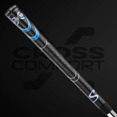 قبضة نادي الجولف SuperStroke Cross Comfort، رمادي/وردي (حجم صغير)، عبوة من 13 قطعة من البولي يوريثين الناعم واللزج الذي يعزز الجر على شكل X وغير قابل للانزلاق، يتأرجح بشكل أسرع ويربع وجه النادي بشكل طبيعي أكثر in Kuwait