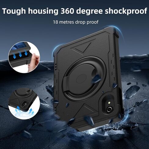 HUIHUANG Tablet 10 inch Android 14 Tablets, 16GB RAM 128GB ROM, 1TB Expand, Octa-Core, 5G/2.4G WiFi, Large Capacity Battery, 5MP + 8MP Dual Camera, Bluetooth 5.0, GPS, Drop Proof Case - Blue in Kuwait