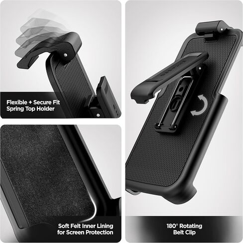 Encased Compatible with iPhone 16 Plus Case with Built-in Screen Protector and Phone Holster Belt Clip (Compatible with MagSafe) Heavy-Duty Hybrid Rugged Cover in Kuwait
