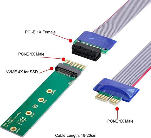 XIWAI NGFF M.2 M-KEY NVME AHCI SSD إلى محول PCI-E 3.0 16x 4x لـ 110 مم 80 مم SSD in Kuwait