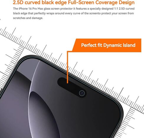 واقي شاشة الضوء الأزرق لجهاز iPhone 16 Pro 3 Pack Atti Light Light Glass for iPhone 16 Pro (6.3inch) in Kuwait