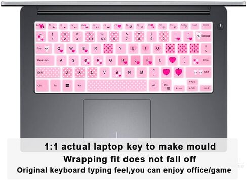 Silicone Keyboard Cover for Dell 14 5481 5482 5485 5491/13 5368 5378 5370 5379 7386 7373 7375 7368 7378 7380/15.6" Inspiron 15 5568 5578 5579 5585 7570 7573 7569 7579 7580 7586,Good Luck in Kuwait