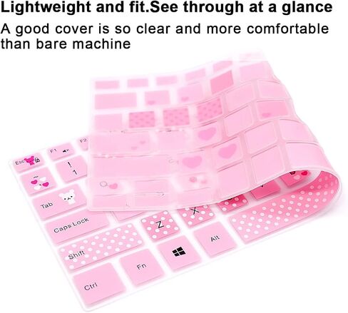 Silicone Keyboard Cover for Dell 14 5481 5482 5485 5491/13 5368 5378 5370 5379 7386 7373 7375 7368 7378 7380/15.6" Inspiron 15 5568 5578 5579 5585 7570 7573 7569 7579 7580 7586,Good Luck in Kuwait