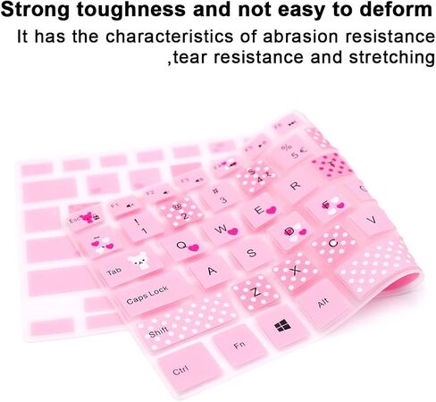 Silicone Keyboard Cover for Dell 14 5481 5482 5485 5491/13 5368 5378 5370 5379 7386 7373 7375 7368 7378 7380/15.6" Inspiron 15 5568 5578 5579 5585 7570 7573 7569 7579 7580 7586,Good Luck in Kuwait