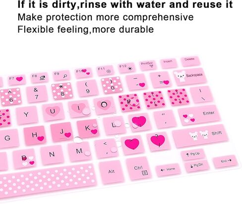 Silicone Keyboard Cover for Dell 14 5481 5482 5485 5491/13 5368 5378 5370 5379 7386 7373 7375 7368 7378 7380/15.6" Inspiron 15 5568 5578 5579 5585 7570 7573 7569 7579 7580 7586,Good Luck in Kuwait