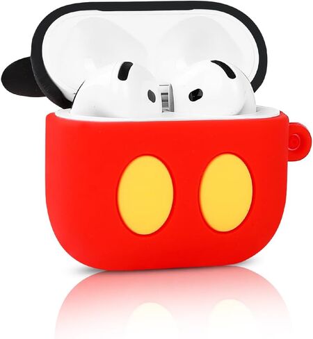 متوافق مع Apple Airpods 4 Case Protection Funny Cute Cartoon Cover مع سلسلة المفاتيح (Minnie) in Kuwait