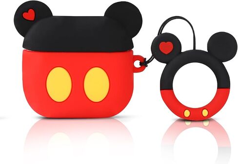 متوافق مع Apple Airpods 4 Case Protection Funny Cute Cartoon Cover مع سلسلة المفاتيح (Minnie) in Kuwait