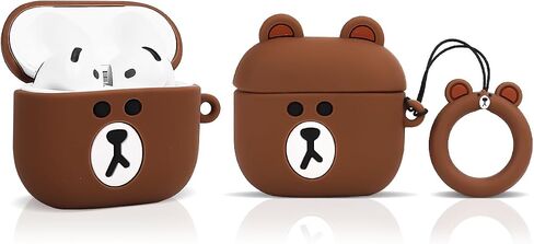 متوافق مع Apple Airpods 4 Case Protection Funny Cute Cartoon Cover مع سلسلة المفاتيح (Minnie) in Kuwait