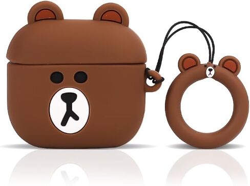 متوافق مع Apple Airpods 4 Case Protection Funny Cute Cartoon Cover مع سلسلة المفاتيح (Minnie) in Kuwait