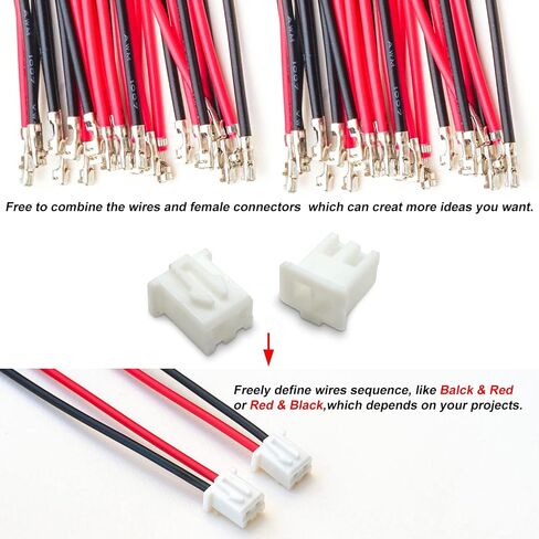 JST Cable Connector Assortment Kit，JST VH 3.96 4 Pin Connector JST VH Cable Connector 3.96mm JST VHR Female Pre Crimped Wires 18AWG 21cm 8 Sets(KS-VH-4P-F-8) in Kuwait