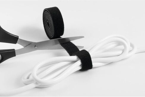 DURABLE CAVOLINE Grip 10, Self-Gripping Cable Tie, Cable Management, Seamless Organization, Versatile, 1000 x 10 mm, 40" L x 0.4" W, Black (503101) in Kuwait