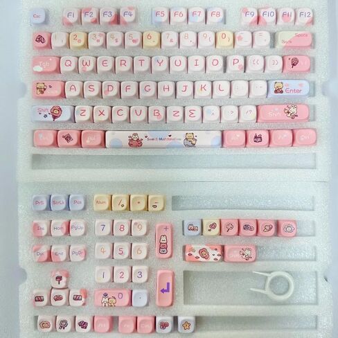PBT Material Gradient Purple keycaps MOA XDA Profile Round keycaps Set Mechanical Keyboard keycaps Compatible with Cherry MX switches,Gateron,TTC and Clones (MOA-Starry River Dream) in Saudi Arabia