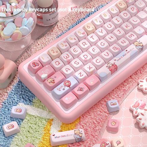 PBT Material Gradient Purple keycaps MOA XDA Profile Round keycaps Set Mechanical Keyboard keycaps Compatible with Cherry MX switches,Gateron,TTC and Clones (MOA-Starry River Dream) in Saudi Arabia