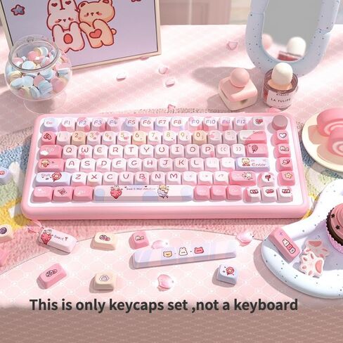 PBT Material Gradient Purple keycaps MOA XDA Profile Round keycaps Set Mechanical Keyboard keycaps Compatible with Cherry MX switches,Gateron,TTC and Clones (MOA-Starry River Dream) in Saudi Arabia