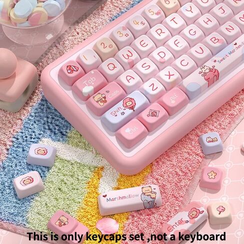 PBT Material Gradient Purple keycaps MOA XDA Profile Round keycaps Set Mechanical Keyboard keycaps Compatible with Cherry MX switches,Gateron,TTC and Clones (MOA-Starry River Dream) in Saudi Arabia