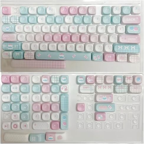 PBT Material Gradient Purple keycaps MOA XDA Profile Round keycaps Set Mechanical Keyboard keycaps Compatible with Cherry MX switches,Gateron,TTC and Clones (MOA-Starry River Dream) in Saudi Arabia