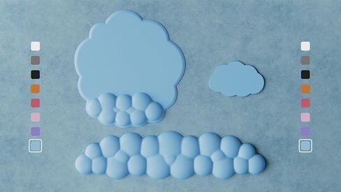 B -SS Cloud Keyboard Rest and Mouse Pad Set - دعم معصم رغوة الذاكرة المريح للكمبيوتر والألعاب والمكتب والكمبيوتر المحمول - وسادة راحة النخيل اللطيفة مع كوستر لتخفيف الألم (الوردي) in Kuwait