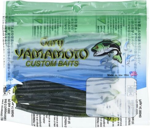 Yamamoto 4" KUT Tail Worm Green Pumpkin (20 Pack), One Size, (YAM-7-20-297) in Kuwait
