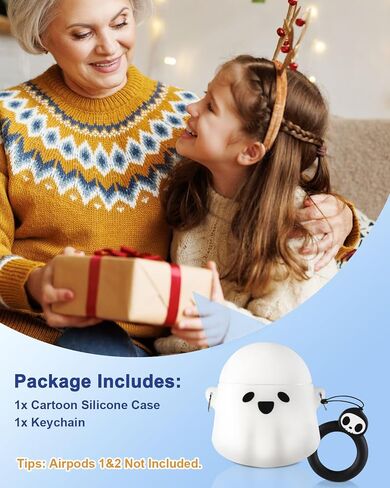 BOARETIU for Airpods Pro/Pro 2nd Generation - Ghost Kawaii Cute Luminious مع سلسلة مفاتيح لـ Airpods Pro & Pro 2 Case Cover Funny 3D Soft Silicone Cool Cool for Girls Teens Boys in Kuwait