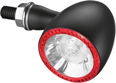 ملحق إضاءة الدراجة النارية Kuryakyn 2860: Kellermann Bullet 1000 RB، تشغيل LED خلفي/إشارة الانعطاف/ضوء وامض، أحمر/أحمر، كروم، حزمة من 1 in Kuwait