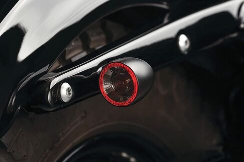 ملحق إضاءة الدراجة النارية Kuryakyn 2860: Kellermann Bullet 1000 RB، تشغيل LED خلفي/إشارة الانعطاف/ضوء وامض، أحمر/أحمر، كروم، حزمة من 1 in Kuwait