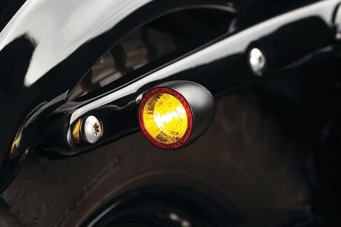 ملحق إضاءة الدراجة النارية Kuryakyn 2860: Kellermann Bullet 1000 RB، تشغيل LED خلفي/إشارة الانعطاف/ضوء وامض، أحمر/أحمر، كروم، حزمة من 1 in Kuwait