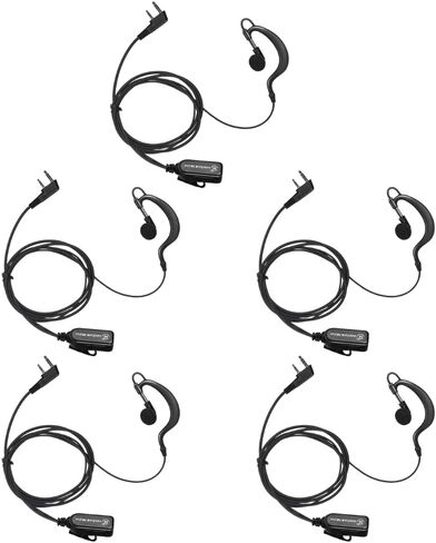 Walkie Talkies Earpiece with Mic,Earpiece for Motorola Radios CP200D CP100D R2 CP200 CP185 BPR40 BPR40D CLS1410 CLS1110 DTR700 RDU4100 RDU4160D RMU2040 RMU2080D G Earhook Headset 5Pack in Kuwait