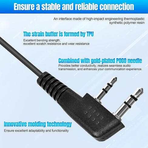Walkie Talkies Earpiece with Mic,Earpiece for Motorola Radios CP200D CP100D R2 CP200 CP185 BPR40 BPR40D CLS1410 CLS1110 DTR700 RDU4100 RDU4160D RMU2040 RMU2080D G Earhook Headset 5Pack in Kuwait