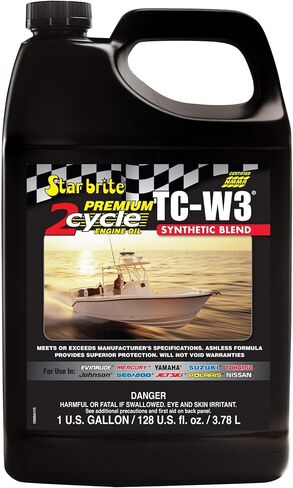 STAR BRITE Premium 2-Cycle Engine Oil TC-W3 - High-Grade Synthetic Blend for All 2-Stroke Outboard Motors, Personal Watercraft & High-Performance Engines in Saudi Arabia