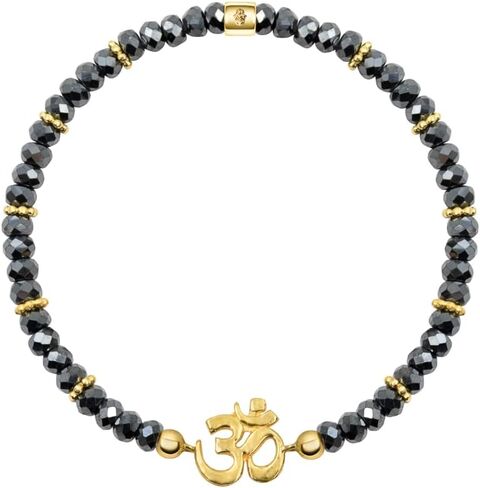 KARMA AND LUCK - Women's Pyrite Stones 18K Gold Plated Brass Dragonfly Charm Bracelet. Protection Bracelet for Women. Ready to Gift for Her. Size: 6.25" stretch in Kuwait