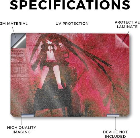 Glossy Glitter Laptop Skin Compatible with HP Spectre x360 14" (2024) - Blue Vintage - Premium 3M Vinyl Protective Wrap Decal Cover - Easy to Apply | Crafted in The USA by MightySkins in Saudi Arabia