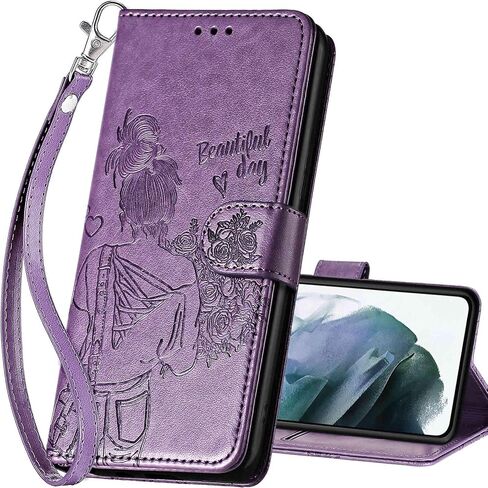 for Samsung Galaxy S22 Wallet case, Flip Folio Cover with Stand Feature for Women Men, PU Leather Phone Case Fit for Samsung Galaxy S22 6.1'' [Black-Cube] in Kuwait