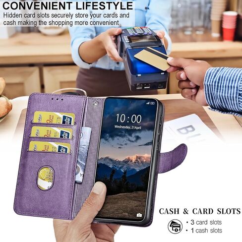 for Samsung Galaxy S22 Wallet case, Flip Folio Cover with Stand Feature for Women Men, PU Leather Phone Case Fit for Samsung Galaxy S22 6.1'' [Black-Cube] in Kuwait
