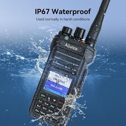 RETEVIS AILUNCE HA1UV HANDHELD HAM Radio ، راديو النطاق المزدوج مع هوائي SMA-F ، شحن USB-C ، 2800 مللي أمبير ، IP67 مقاوم للماء ، Sub-PTT ، NOAA ، راديو طويل المدى 2 Way للهواة الراديو (1 حزمة) in Kuwait