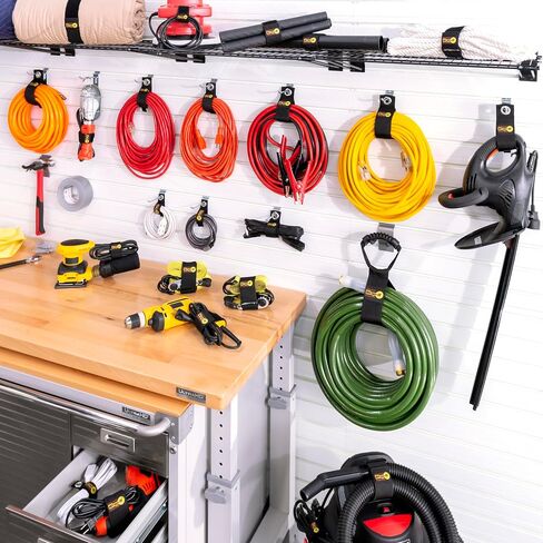 Heavy-Duty Wrap-It Storage Straps - 7-inch (6-Pack) Blaze Orange | Garage Organizer and Appliance Cord Holder for Home Storage Essentials in Kuwait