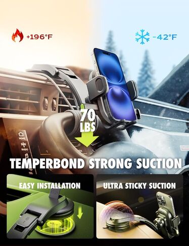 Bracketron Dashboard Cell Phone Holder - Oneclick Extend Car Phone Holder Mount for Dashboard Phone Holder for Samsung, 6.7" Arm Secure Your Phone with One Click in Saudi Arabia