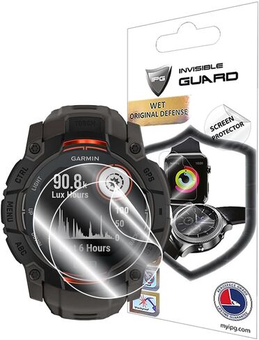 IPG for GARMIN Instinct E – 45 mm Smartwatch Hydrogel Screen Protector (2 Units) Invisible HD Clear Film Anti Scratch Guard-Smooth/Self-Healing/Bubble Free for Inst/E45mm in Kuwait