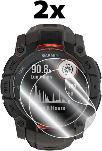 IPG for GARMIN Instinct E – 45 mm Smartwatch Hydrogel Screen Protector (2 Units) Invisible HD Clear Film Anti Scratch Guard-Smooth/Self-Healing/Bubble Free for Inst/E45mm in Kuwait